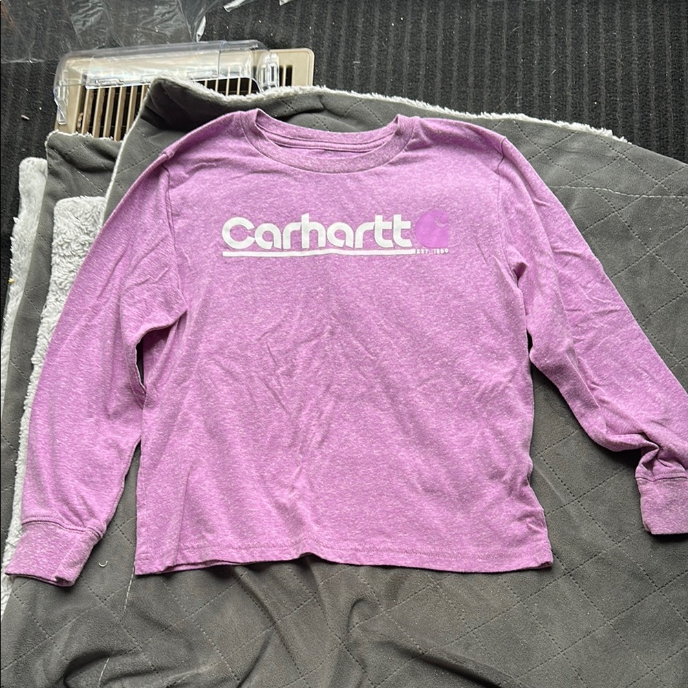 Carhartt Kids Purple Long Sleeve Shirt - Picture 2 of 7